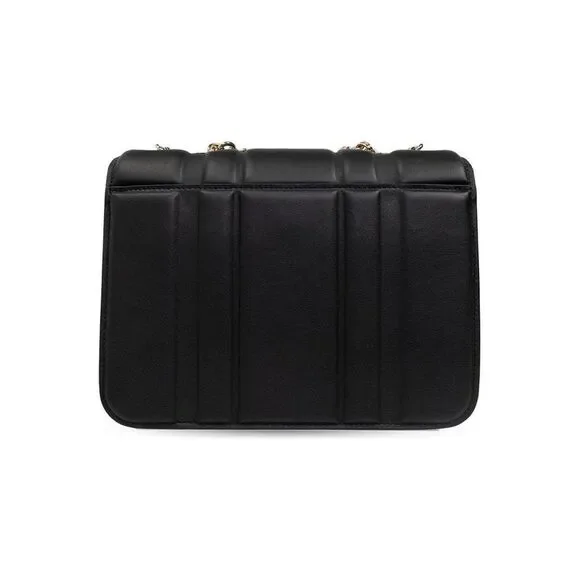 FERRAGAMO Gancini Quilted Leather Shoulder Bag Women Black Crossbody - Picture 2 of 4